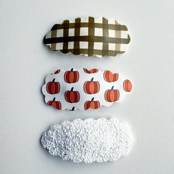Gingham & Pumpkin Set